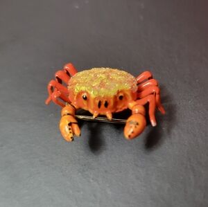 Vintage Crab Brooch Pin Fashion Jewelry Accessory Small Cute Vibrant